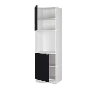 Vicco Mobile per forno da incasso Nero a righe 60 cm con ripiano aperto