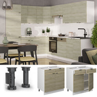 Vicco Mobiletto base per cucina Pannello in quercia 80 cm , PL Rovere