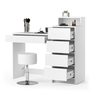 Vicco FORNITURA: Tavolino da toilette Bianco 110.5 cm con sgabello