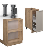 Vicco Isola cucina GrigioBeige 90 cm con cassetto, senza piano di lavoro