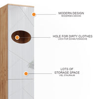 Vicco Mobiletto Rovere Goldkraft/bianco lucido 37.2 x 192 cm