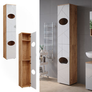 Vicco Mobiletto Rovere Goldkraft/bianco lucido 37.2 x 192 cm