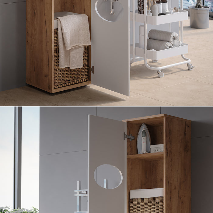 Vicco Mobiletto Rovere Goldkraft/bianco lucido 37.2 x 192 cm