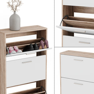 Vicco Scarpiera Sonoma/Bianco 59 x 137 cm con 4 scomparti