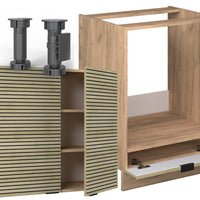 Vicco Cucina angolare completa Pannello in rovere/rovere goldkraft 227 x 287 cm , PL Antracite