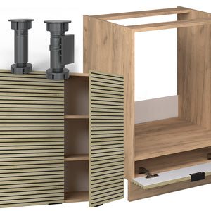 Vicco Cucina angolare completa Pannello in rovere/rovere goldkraft 227 x 287 cm , PL Rovere