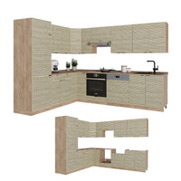 Vicco Cucina angolare completa Pannello in rovere/rovere goldkraft 227 x 287 cm , PL Antracite