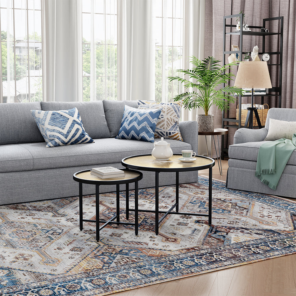 Vicco Set di tavolini Legno 62 x 62 cm 2 parti