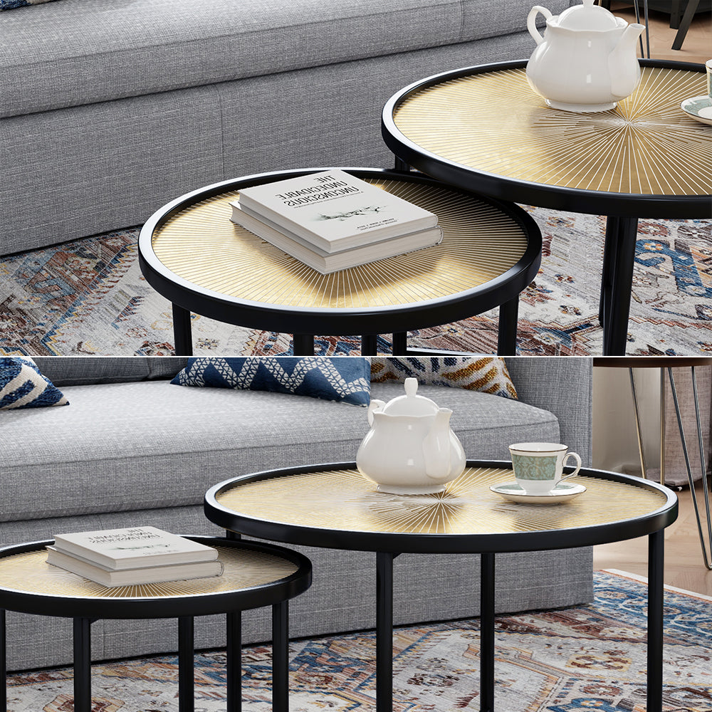 Vicco Set di tavolini Legno 62 x 62 cm 2 parti