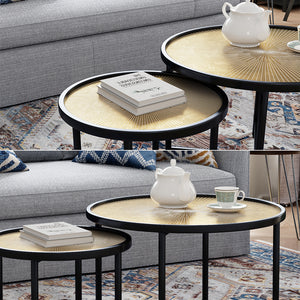 Vicco Set di tavolini Legno 62 x 62 cm 2 parti