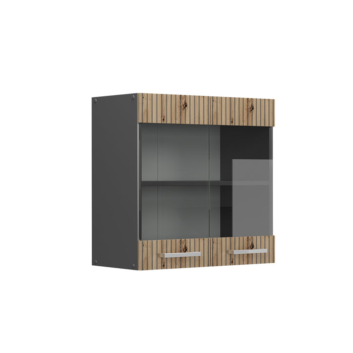 Vicco Mobile da cucina in vetro Rovere artigianale 60 cm