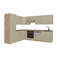 Vicco Cucina angolare completa Pannello in rovere/rovere goldkraft 227 x 287 cm , PL Rovere