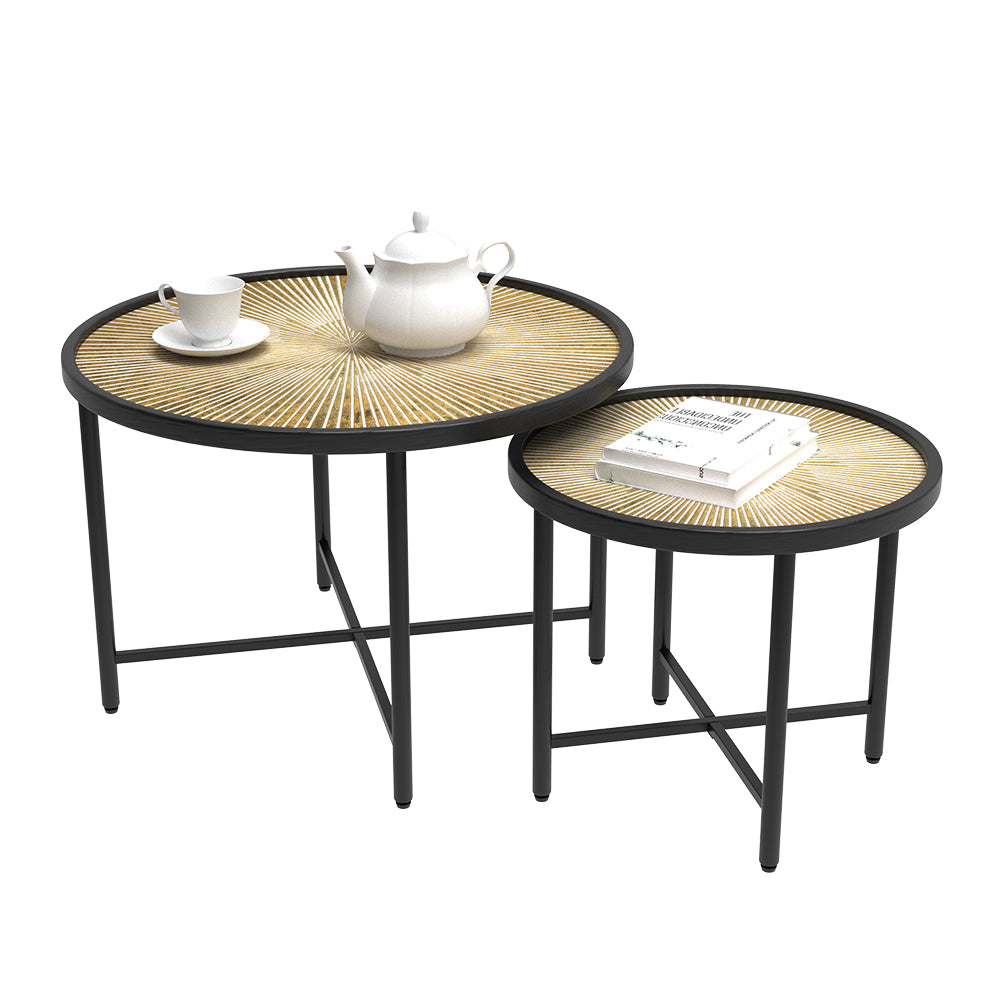 Vicco Set di tavolini Legno 62 x 62 cm 2 parti