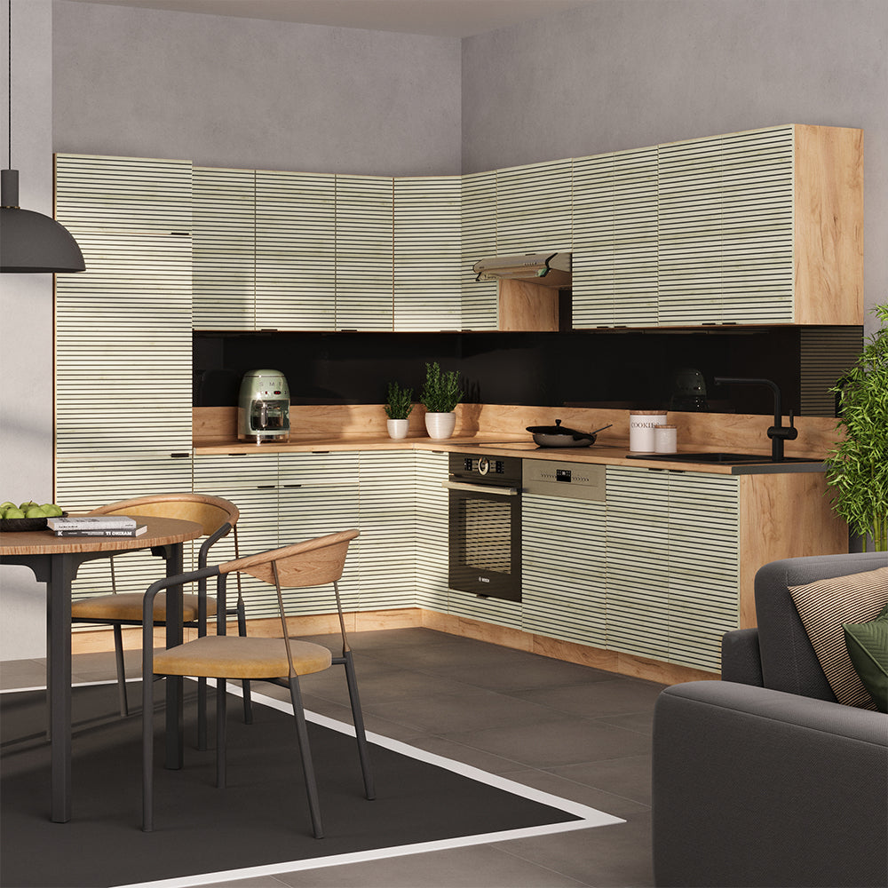 Vicco Cucina angolare completa Pannello in rovere/rovere goldkraft 227 x 287 cm , PL Rovere