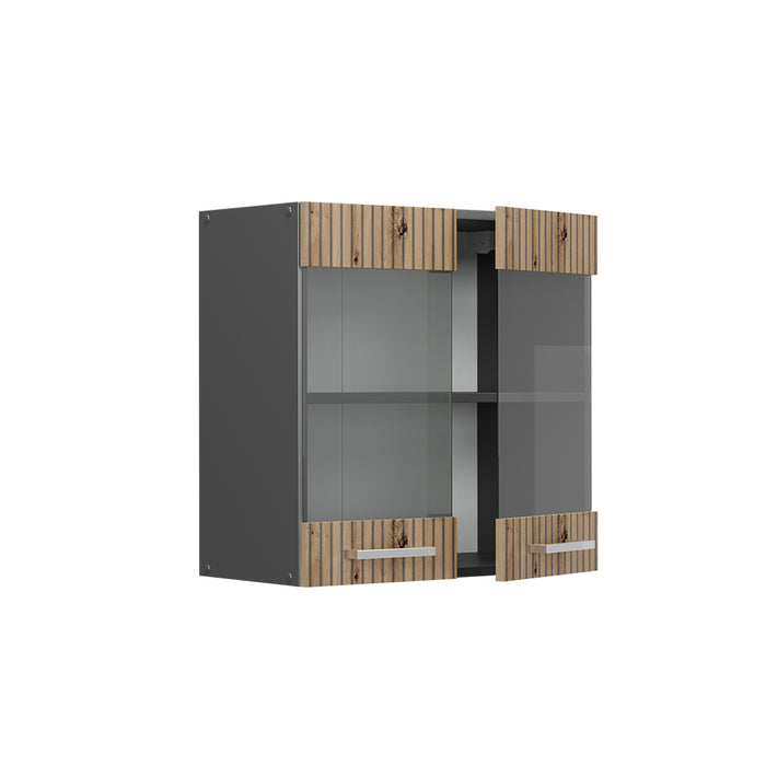 Vicco Mobile da cucina in vetro Rovere artigianale 60 cm