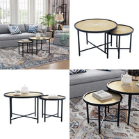 Vicco Set di tavolini Legno 62 x 62 cm 2 parti