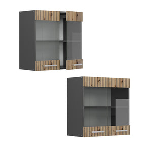 Vicco Mobile da cucina in vetro Rovere artigianale 60 cm