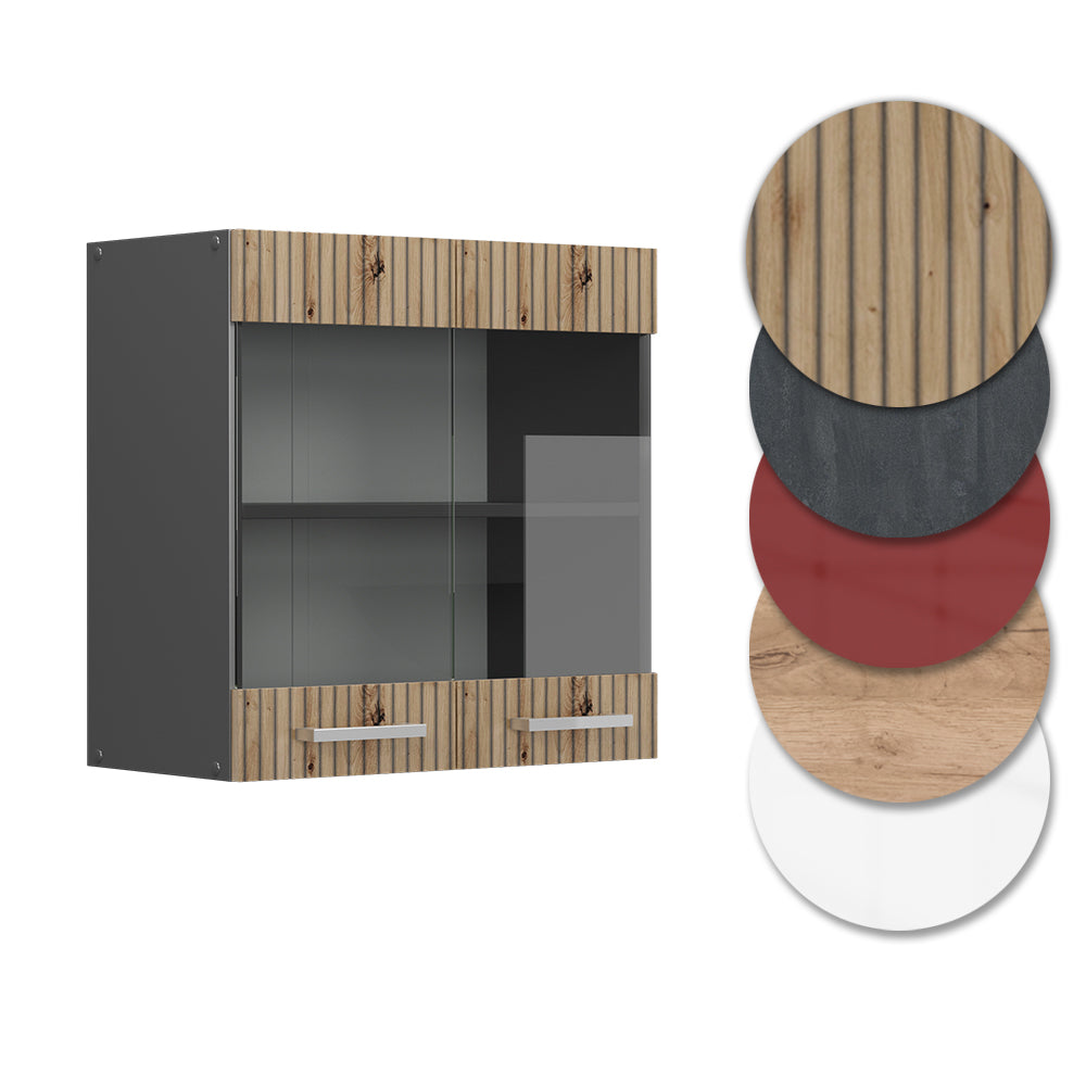 Vicco Mobile da cucina in vetro Rovere artigianale 60 cm