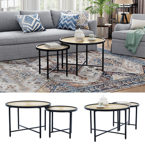 Vicco Set di tavolini Legno 62 x 62 cm 2 parti