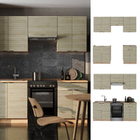 Vicco Cucina componibile Pannello in rovere/rovere goldkraft 200 cm , PL Rovere
