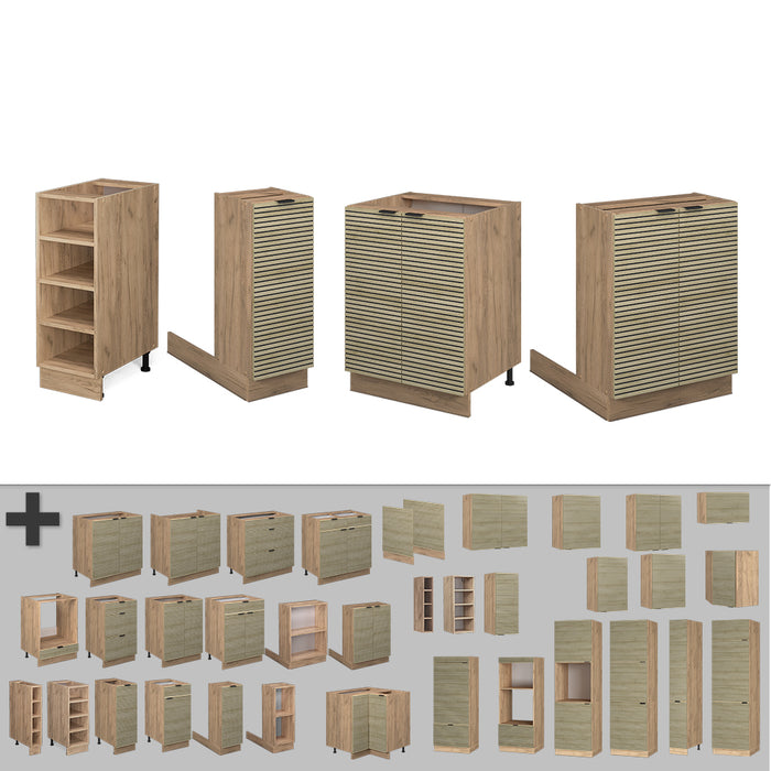 Vicco Isola cucina Pannello in quercia 90 cm senza piano di lavoro