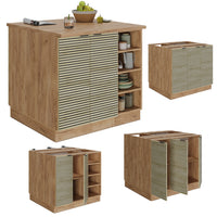 Vicco Isola cucina Pannello in quercia 90 cm senza piano di lavoro