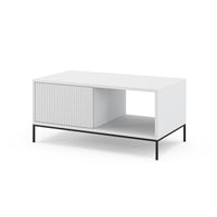 Vicco Tavolino da caffè Bianco 90 x 50 cm con un cassetto