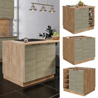 Vicco Isola cucina Pannello in quercia 90 cm senza piano di lavoro