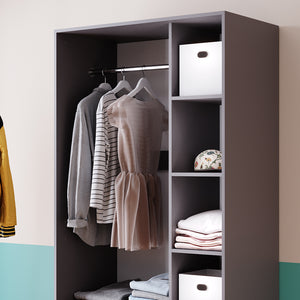 Vicco Armadio Antracite 100 x 200 cm con 2 cassetti