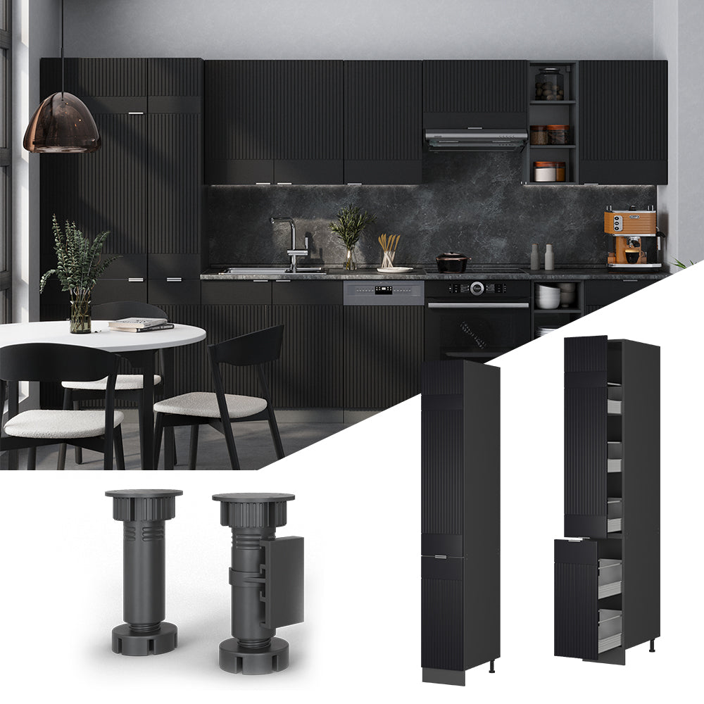 Vicco Armadietto per farmacia Nero a righe 30 cm