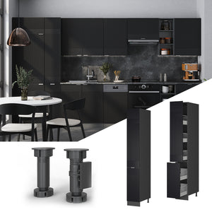 Vicco Armadietto per farmacia Nero a righe 30 cm