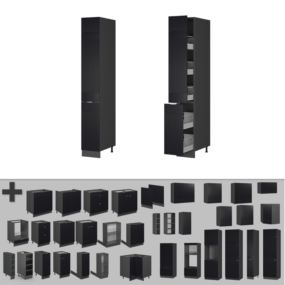 Vicco Armadietto per farmacia Nero a righe 30 cm