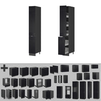 Vicco Armadietto per farmacia Nero a righe 30 cm