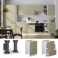 Vicco Mobiletto base per cucina Pannello in quercia 50 cm , PL Antracite