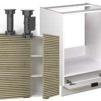 Vicco Cucina angolare completa Pannello di quercia/bianco 227 x 287 cm , PL Rovere