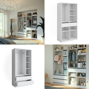 Vicco Armadio Bianco 100 x 200 cm Set di 2