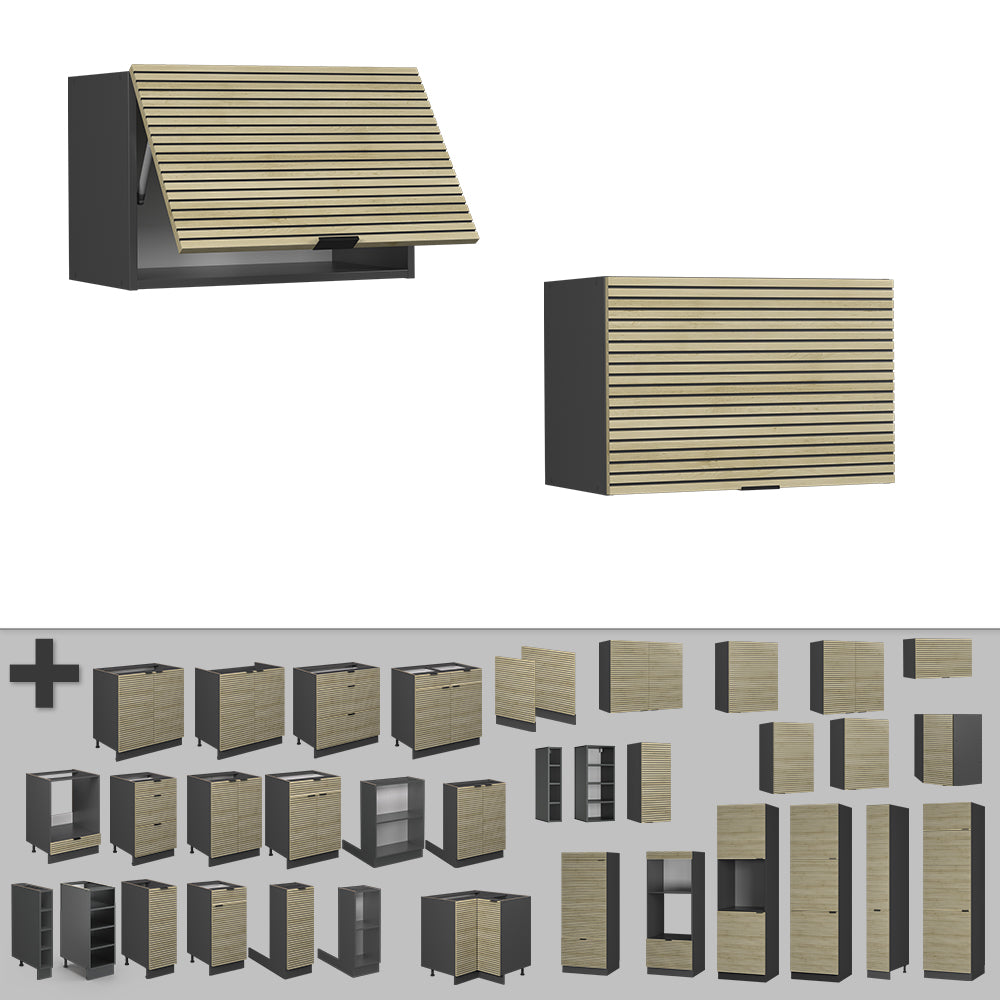 Vicco Pensile da cucina Pannello in quercia 60 cm Piatto