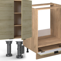 Vicco Cucina componibile Pannello in rovere/rovere goldkraft 355 cm , PL Marmo