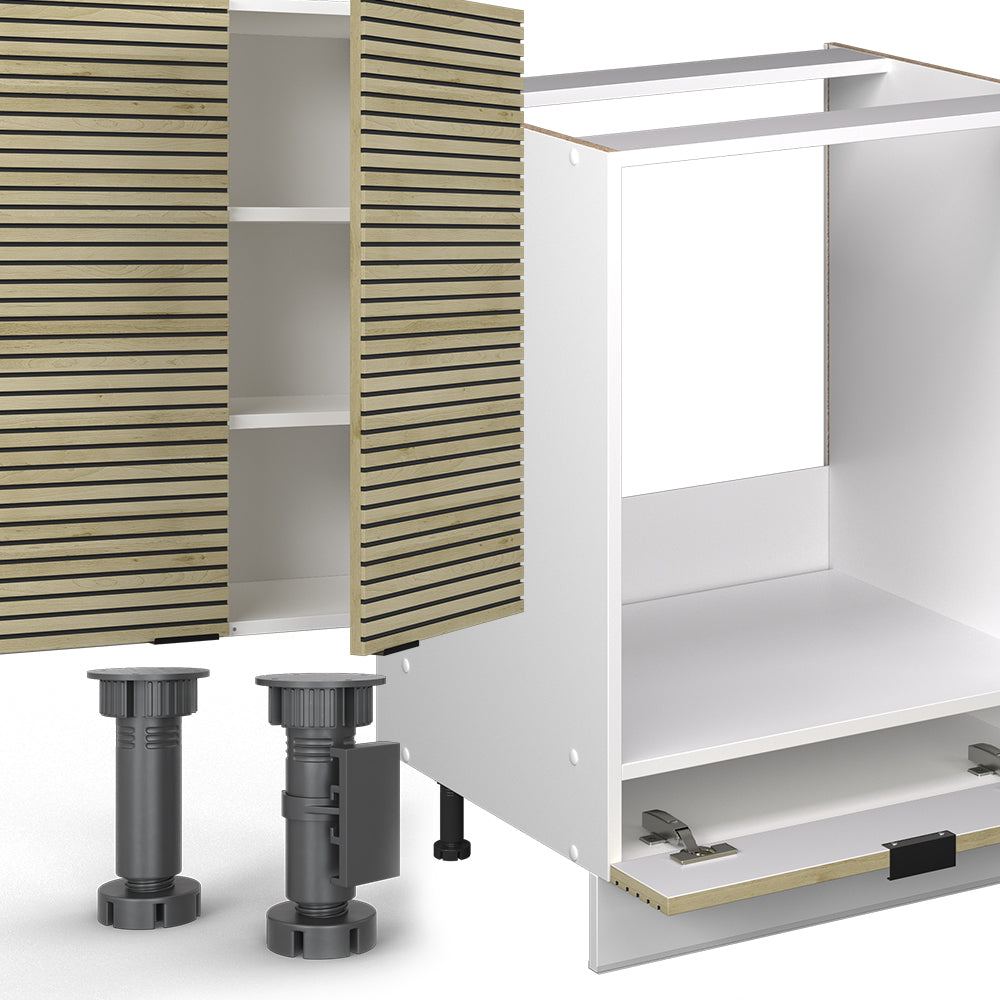 Vicco Cucina componibile Pannello di quercia/bianco 355 cm , PL Rovere