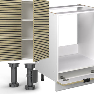 Vicco Cucina componibile Pannello di quercia/bianco 355 cm , PL Rovere