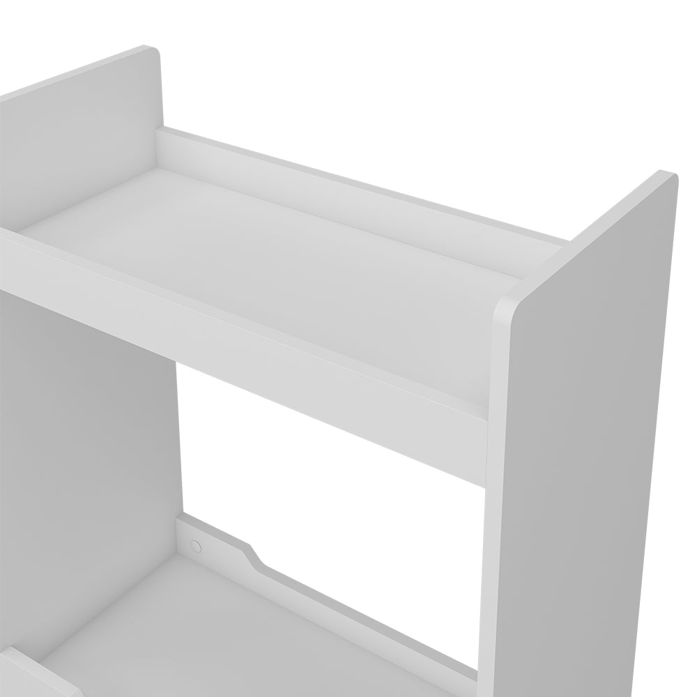 Vicco Armadio per bambini Bianco 67 x 110 cm con asta di sospensione in legno e pomelli