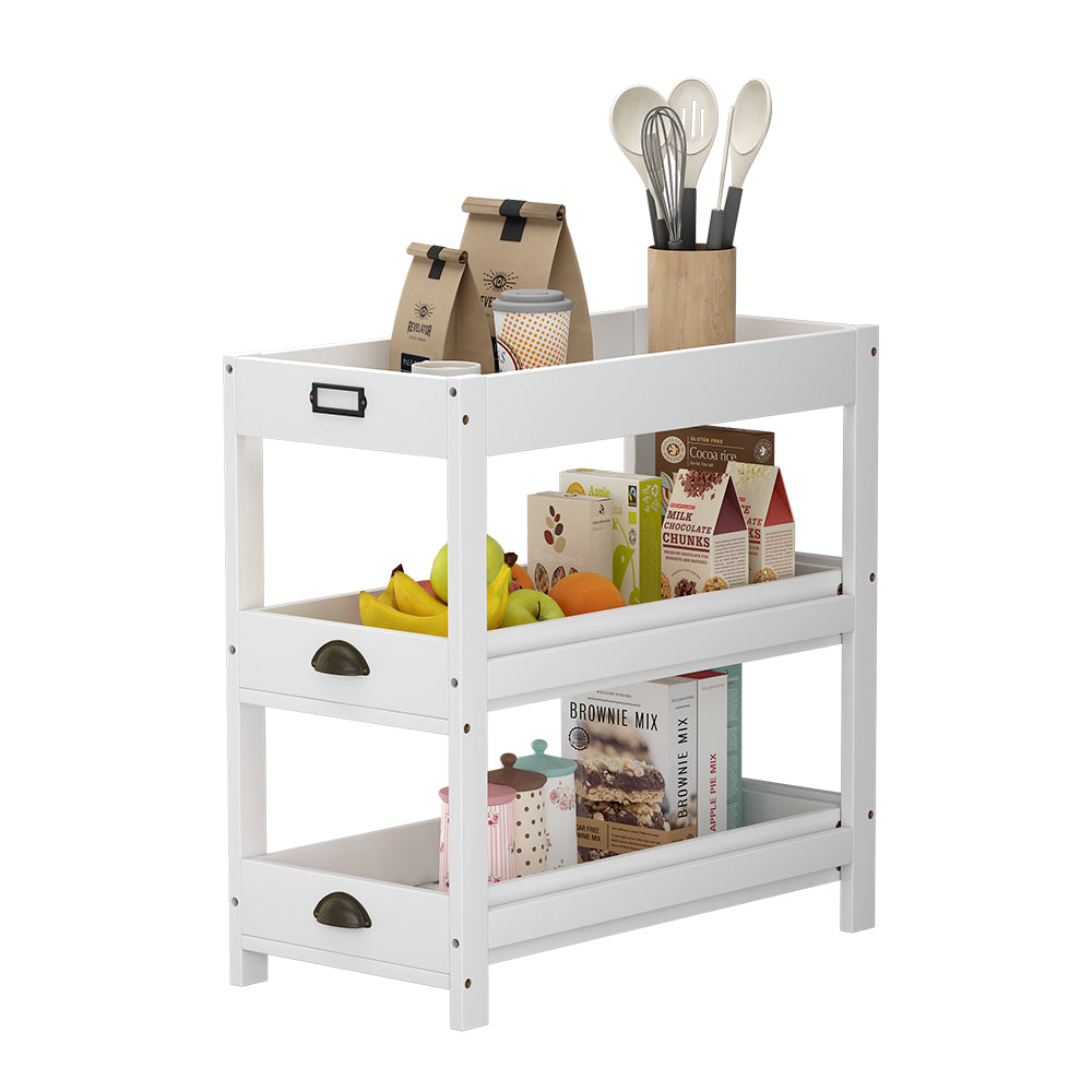 Vicco Scaffalatura di stoccaggio Bianco 33 x 66 cm con 3 ripiani