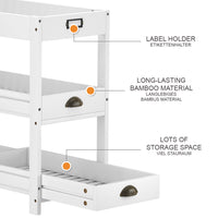 Vicco Scaffalatura di stoccaggio Bianco 33 x 66 cm con 3 ripiani