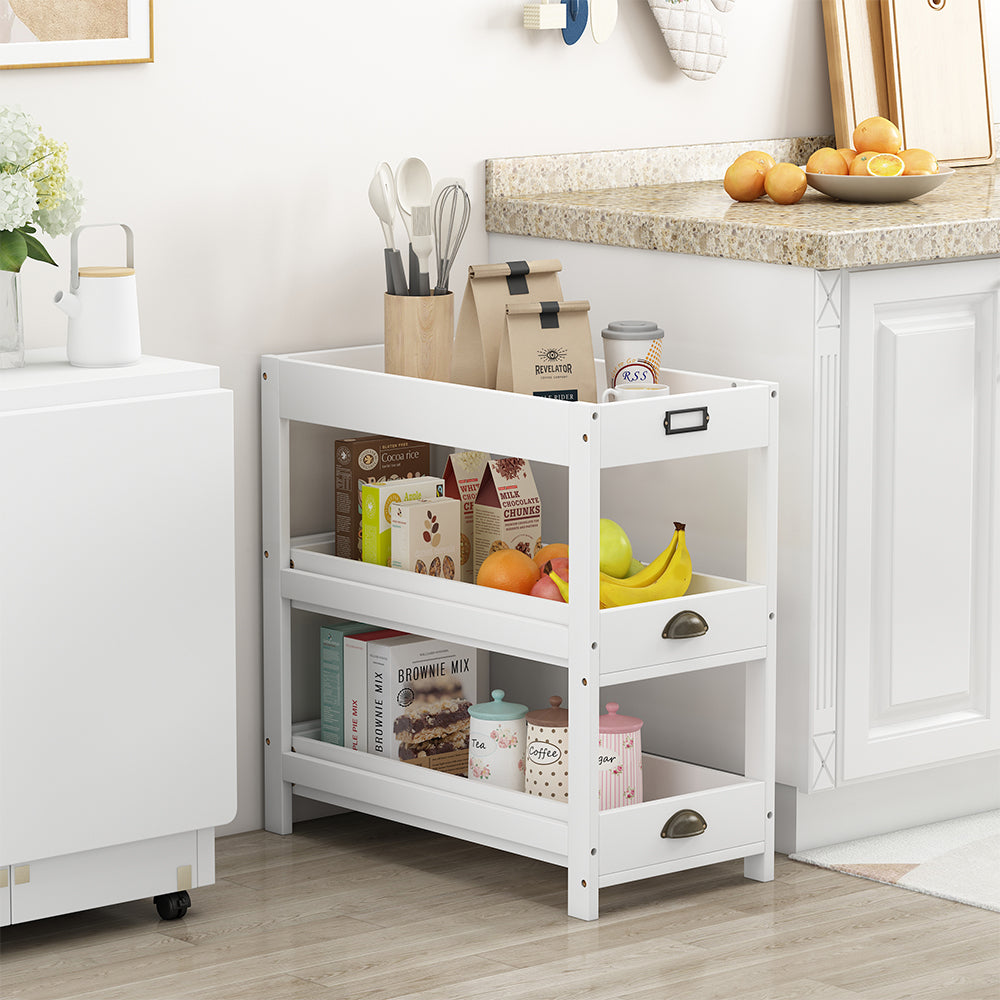 Vicco Scaffalatura di stoccaggio Bianco 33 x 66 cm con 3 ripiani