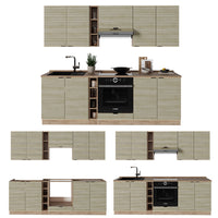 Vicco Cucina componibile Pannello in rovere/rovere goldkraft 235 cm , PL Antracite