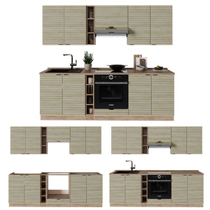 Vicco Cucina componibile Pannello in rovere/rovere goldkraft 235 cm , PL Antracite