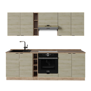 Vicco Cucina componibile Pannello in rovere/rovere goldkraft 235 cm , PL Rovere