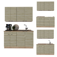 Vicco Cucina completa Pannello in rovere/rovere goldkraft 140 cm , PL Antracite