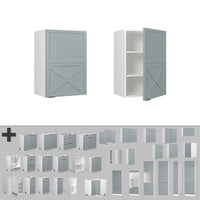 Vicco Pensile da cucina Blu-grigio chiaro 50 cm