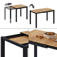 Vicco Tavolo da pranzo Rovere/antracite 120 x 70 cm Estensibile